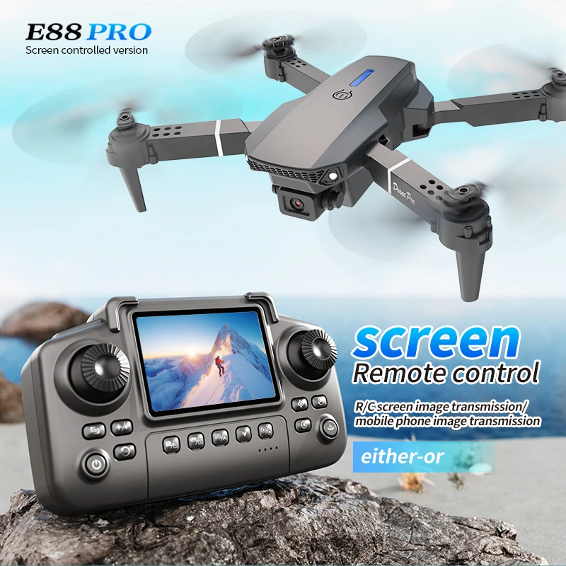 Drone Racing Camera - 전문가용 E88 PRO 드론, 화면 탑재
