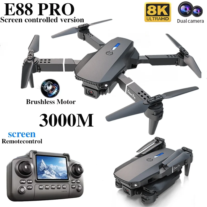 전문가용 E88 PRO 드론, 화면 탑재 8K HD 카 - Drone Racing Camera 리뷰 및 가격