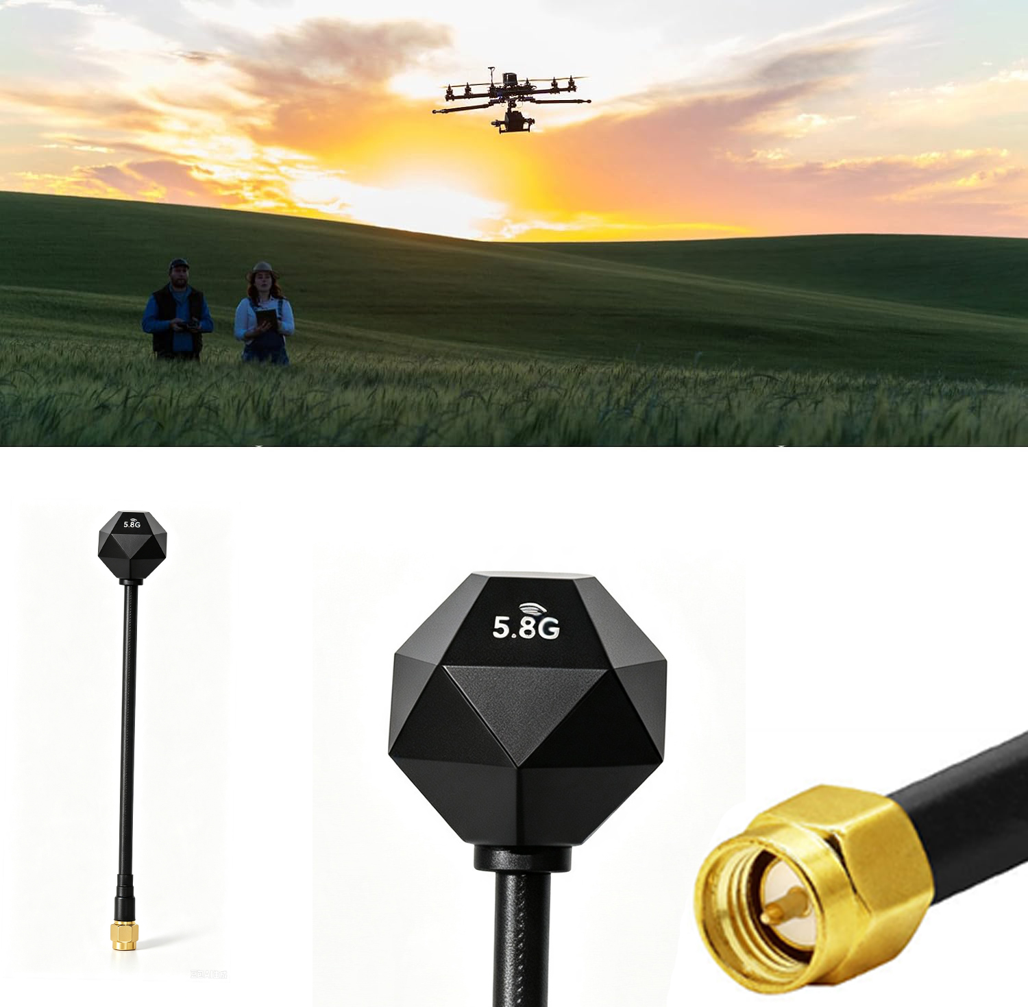 5.8GHz 3.5dBi 안테나 LHCP RP SMA  - Drone Racing Antenna 리뷰 및 가격